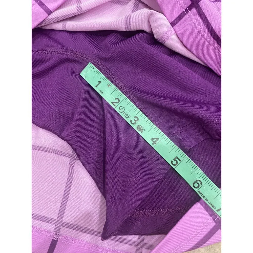 JoFit Golf Purple Grid Pattern Pickleball Skirt Skort Size Small Golf Tennis